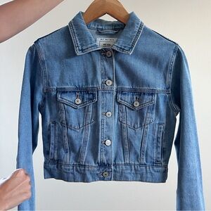 Pull&Bear Cropped Denim Jacket 100% Cotton